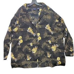 Vintage Laura Scott Shirt Womens 22W Bloomcore Mature Office Career Everyday